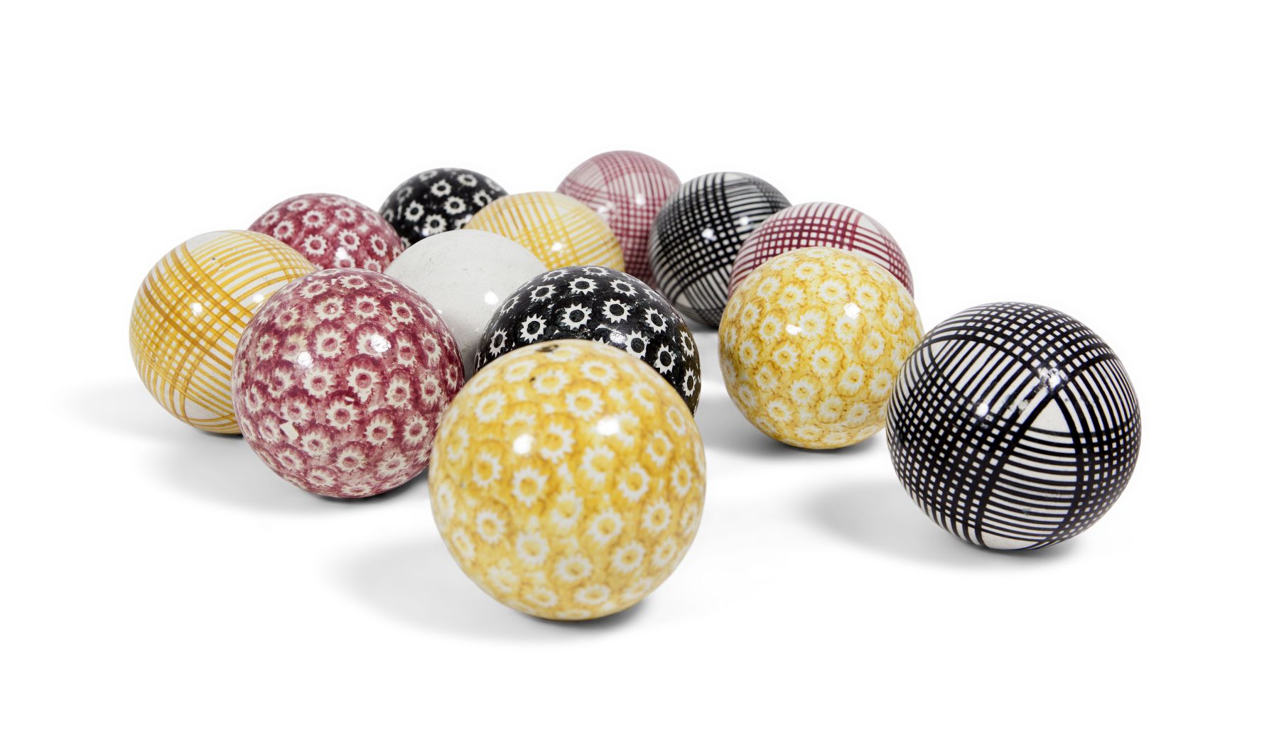 GROUP OF SCOTTISH CARPET BOWLS