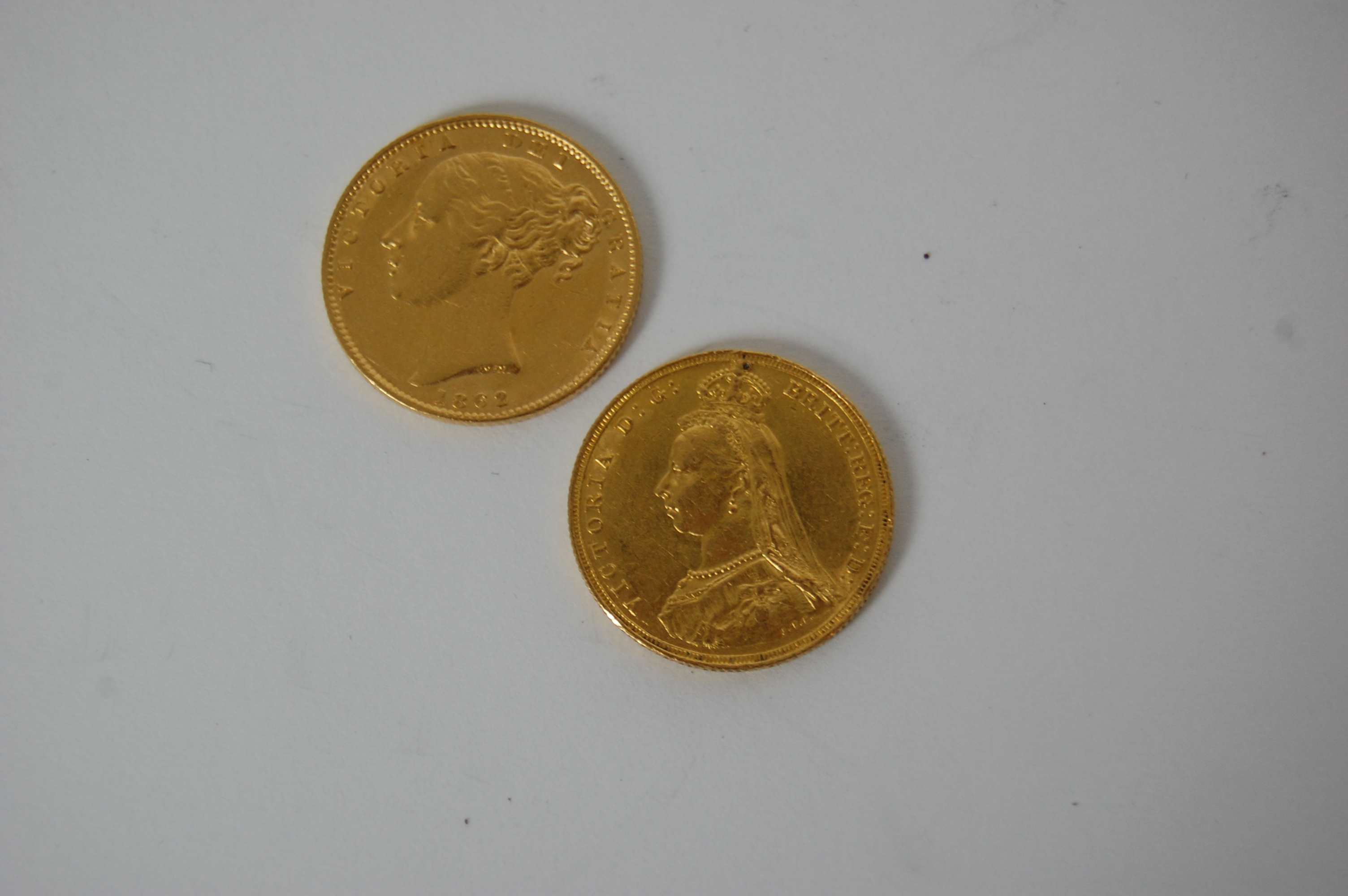 A Victorian shield back sovereign