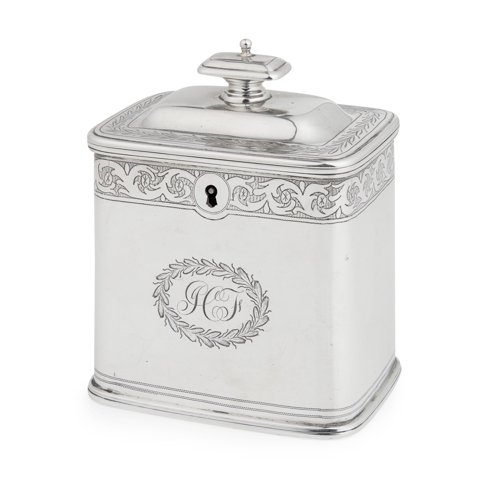 A WILLIAM IV TEA CADDY