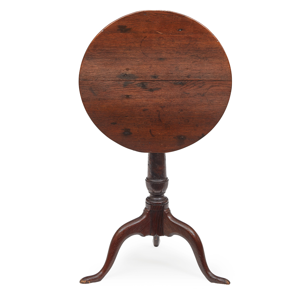GEORGE III OAK TILT-TOP OCCASIONAL TABLE