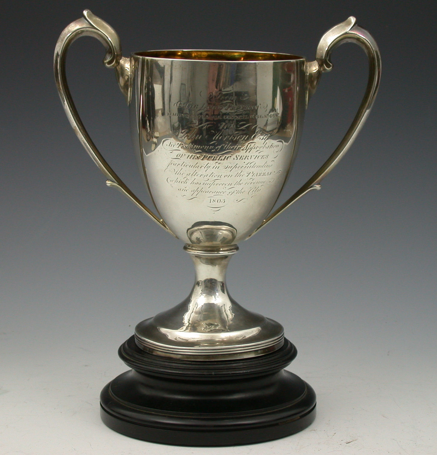A George III Scottish twin-handled trophy cup,