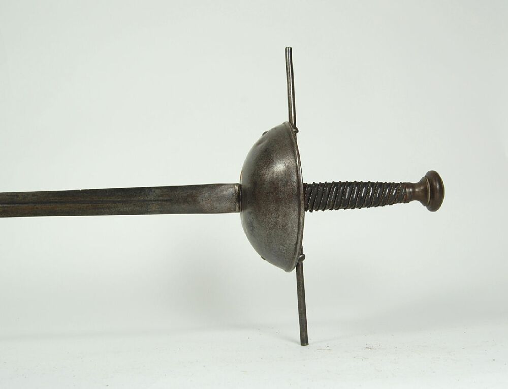 A 17th century Spanish cup hilted rapier