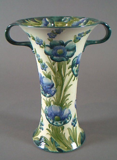 A Florian Ware twin handled vase