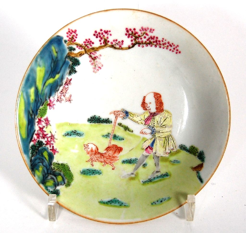 SMALL CHINESE EXPORT SAUCER DISH