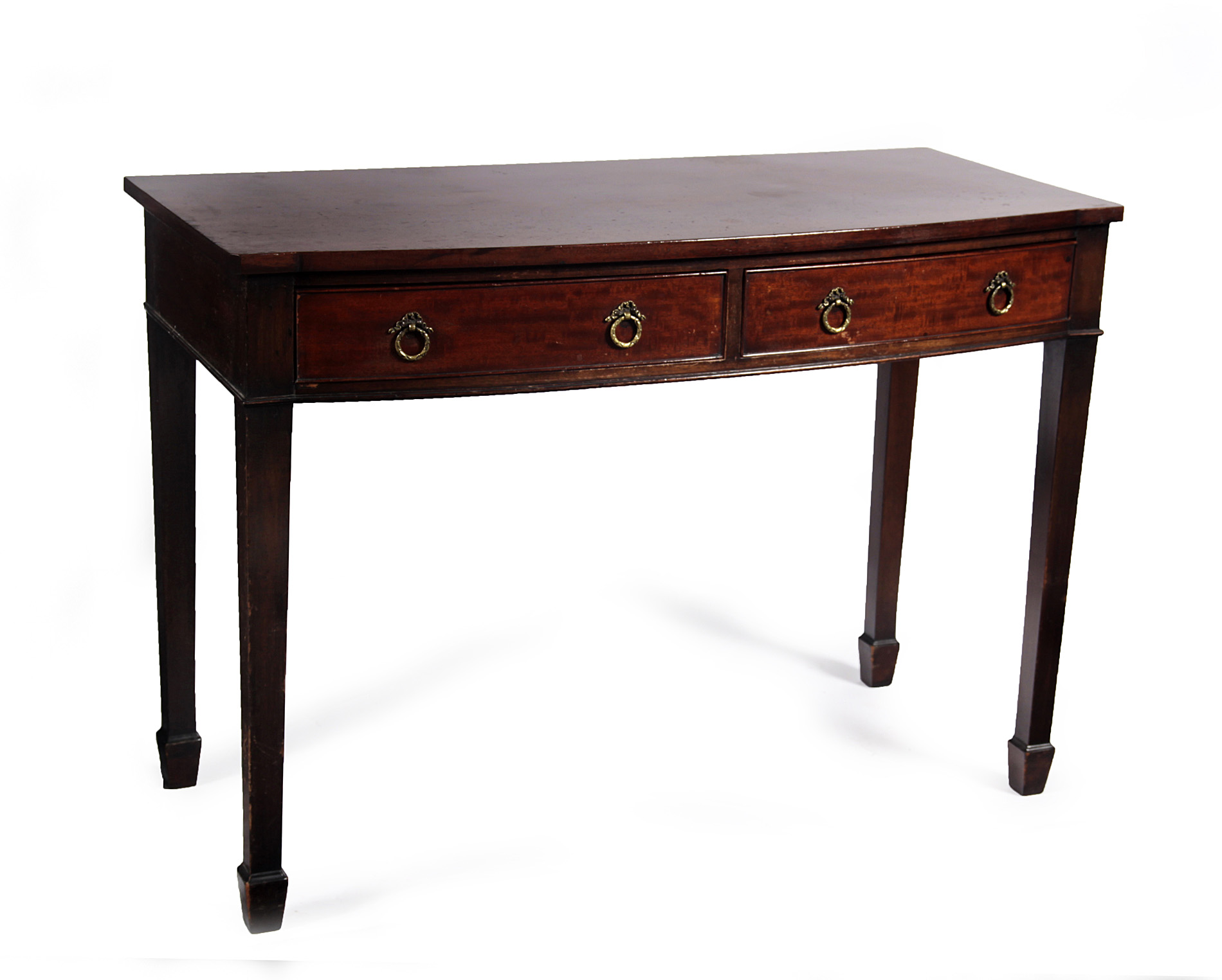 GEORGIAN MAHOGANY BOW FRONT SIDE TABLE