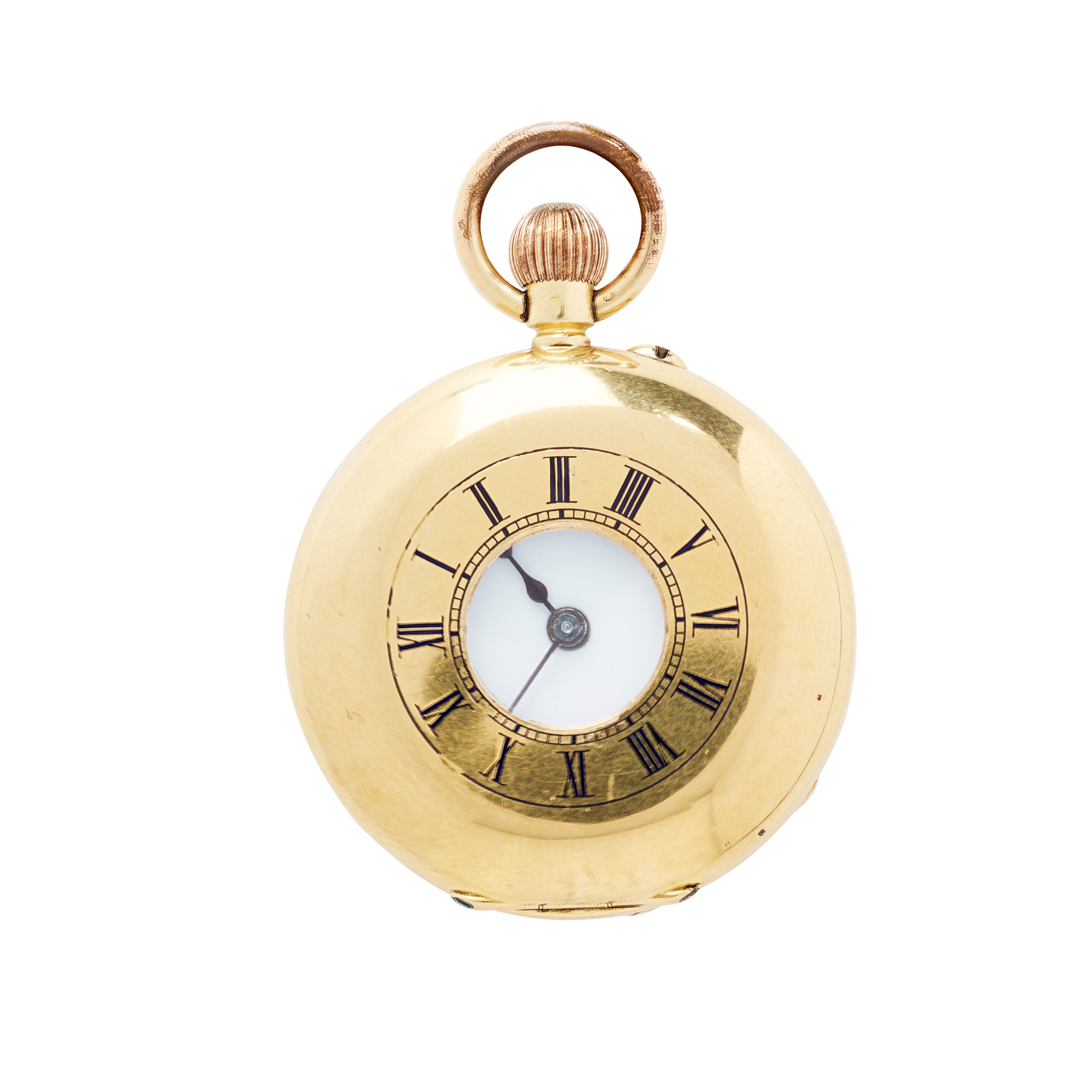 Sir John Bennett Ld, London. An attractive 18k gold half-hunter fob watch