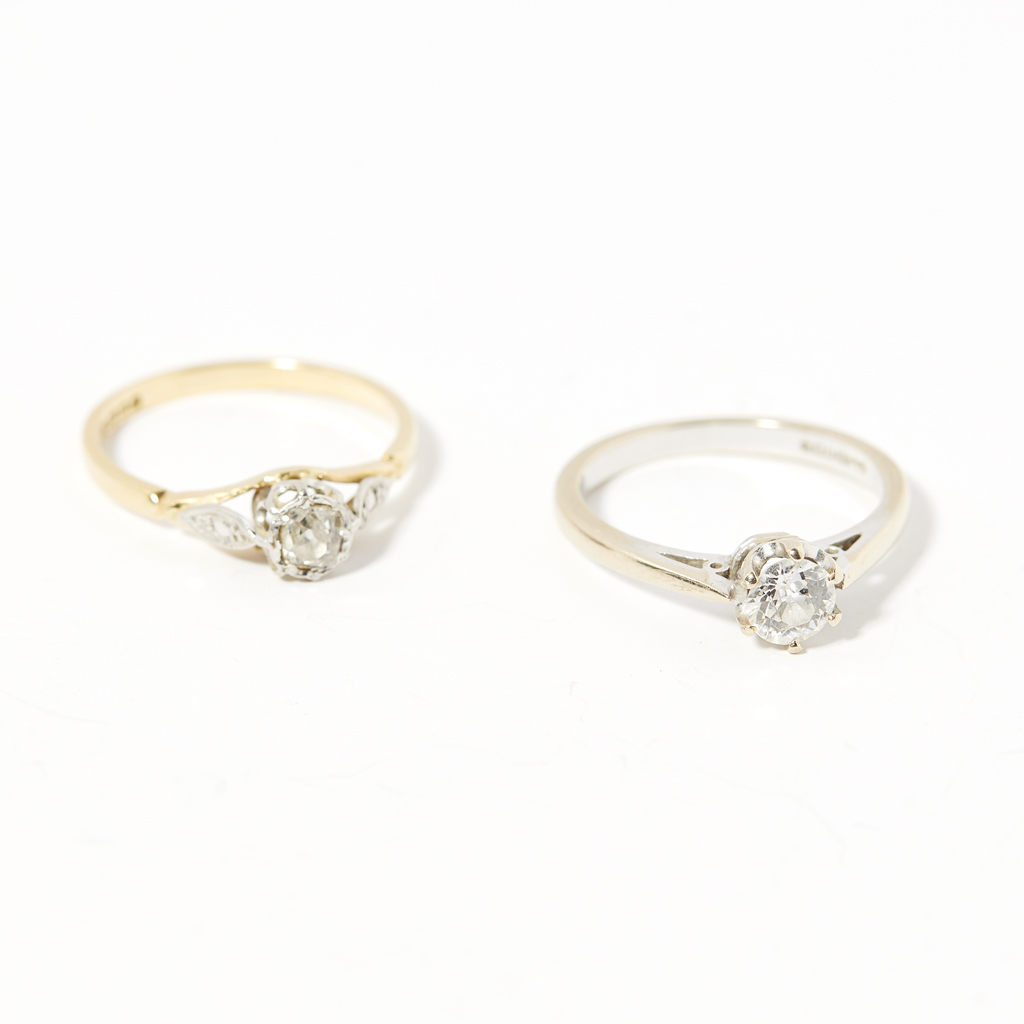 Two diamond rings