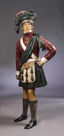 A mid 19th century carved tobacconist's figure