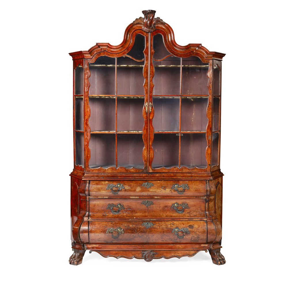 DUTCH WALNUT DISPLAY CABINET