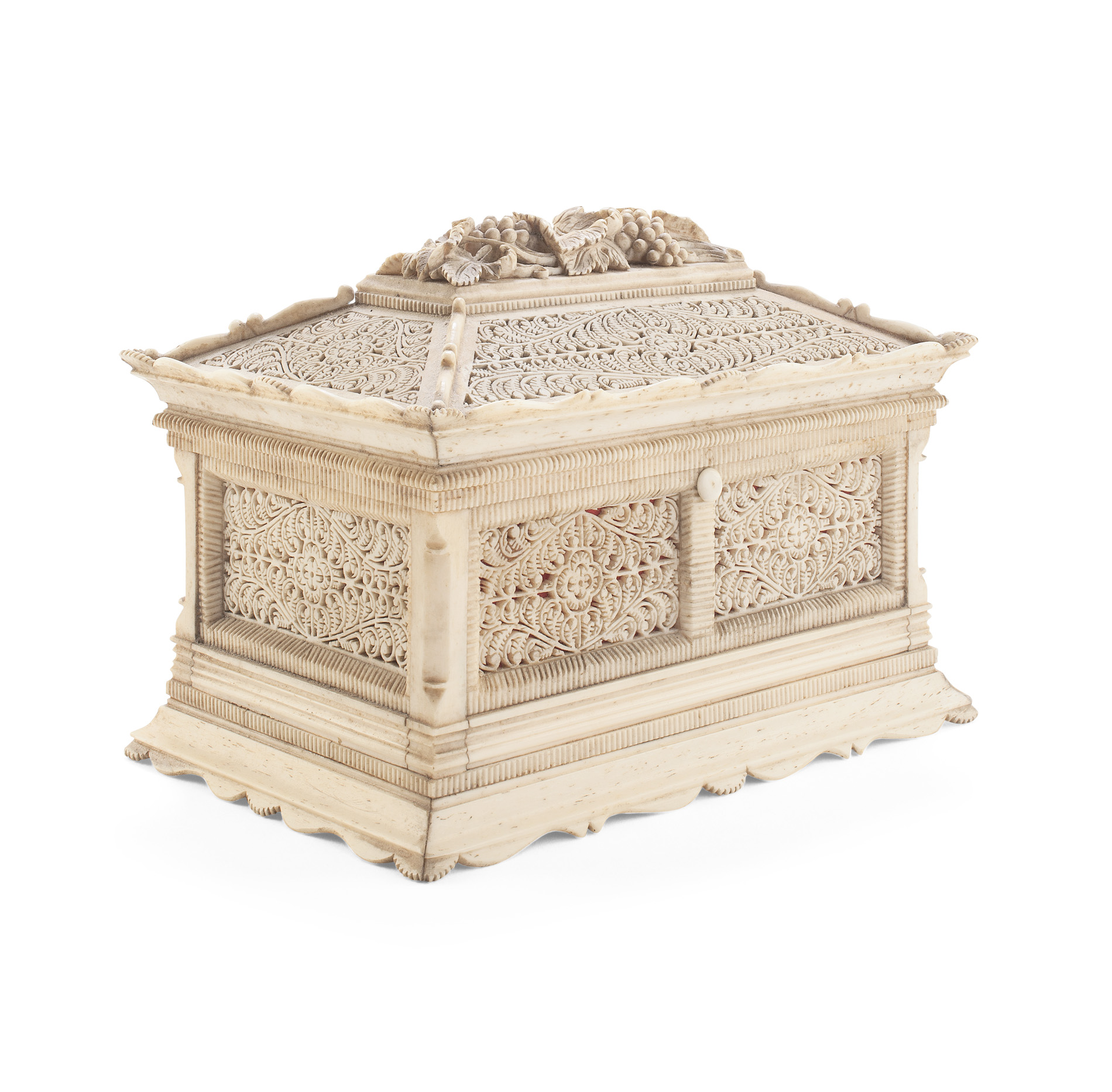 CONTINENTAL CARVED BONE CASKET