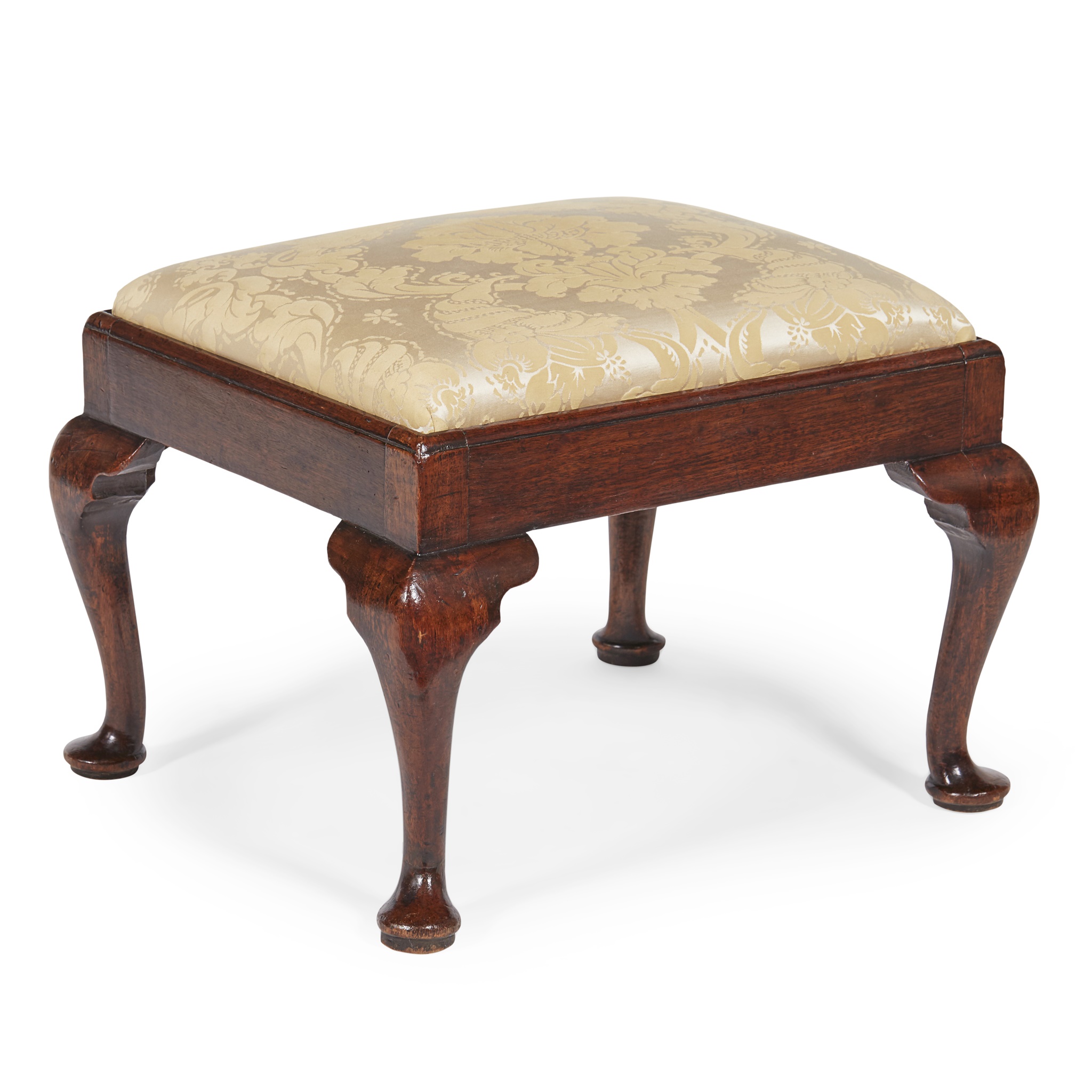 GEORGE II RED WALNUT FOOTSTOOL