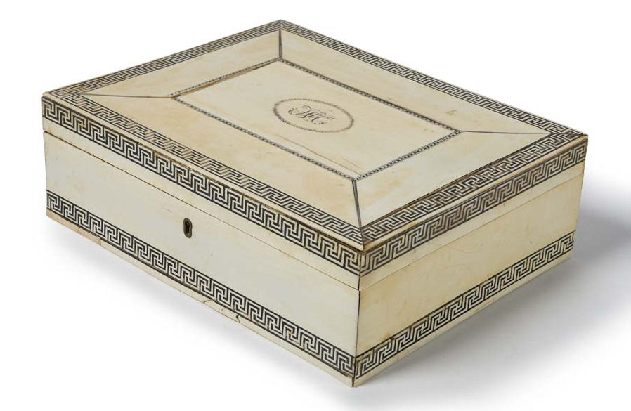An early 19th century Vizagapatam ivory work box