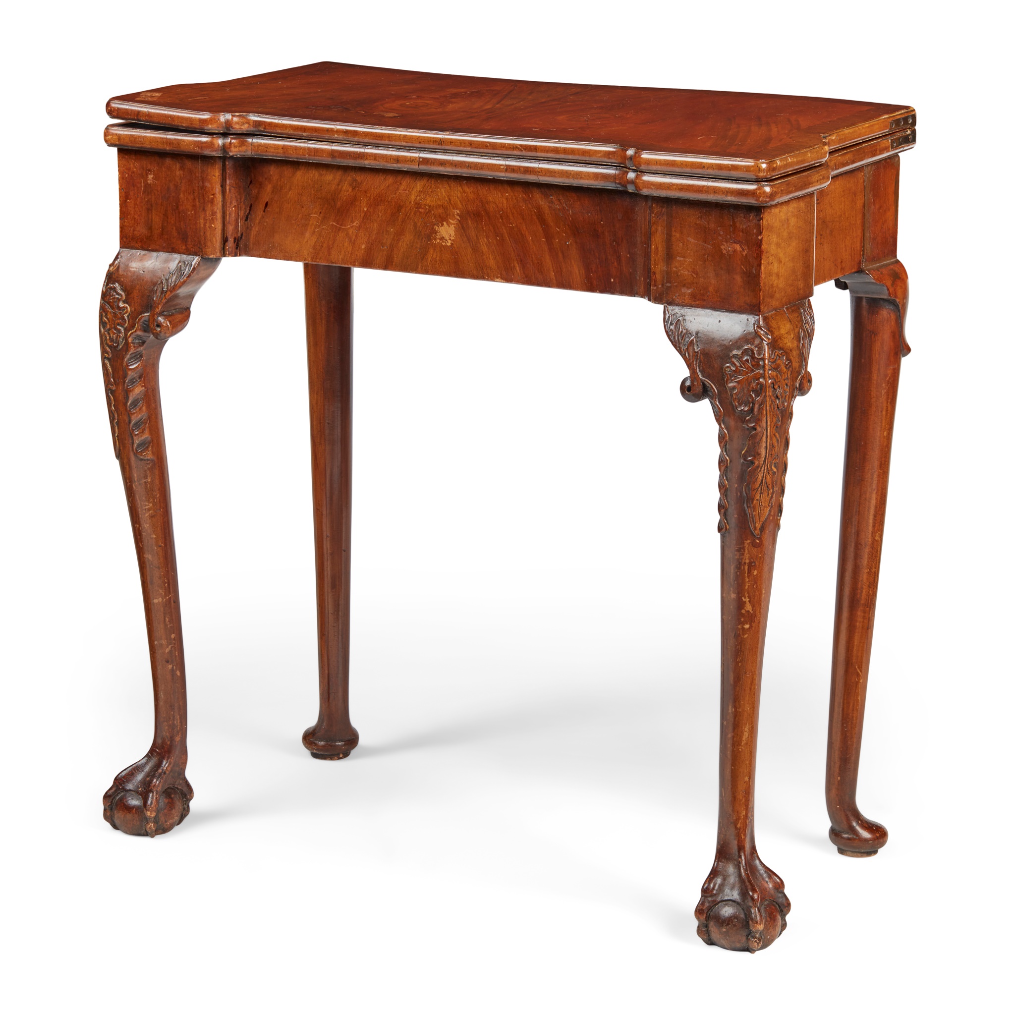 GEORGIAN STYLE WALNUT CARD TABLE