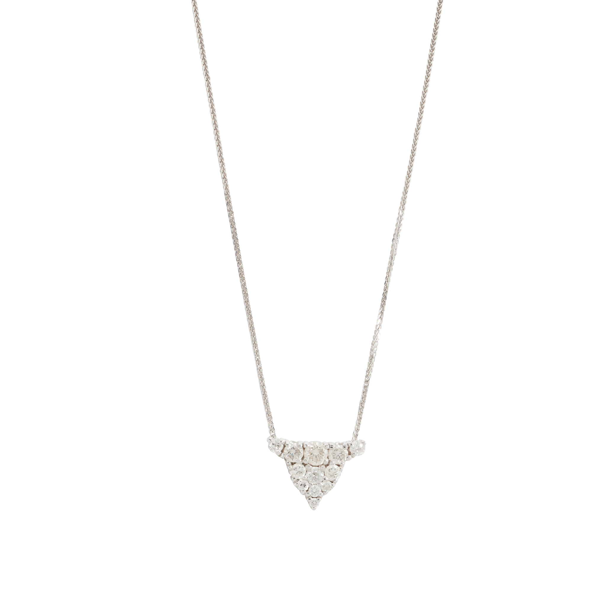 An 18ct gold diamond pendant