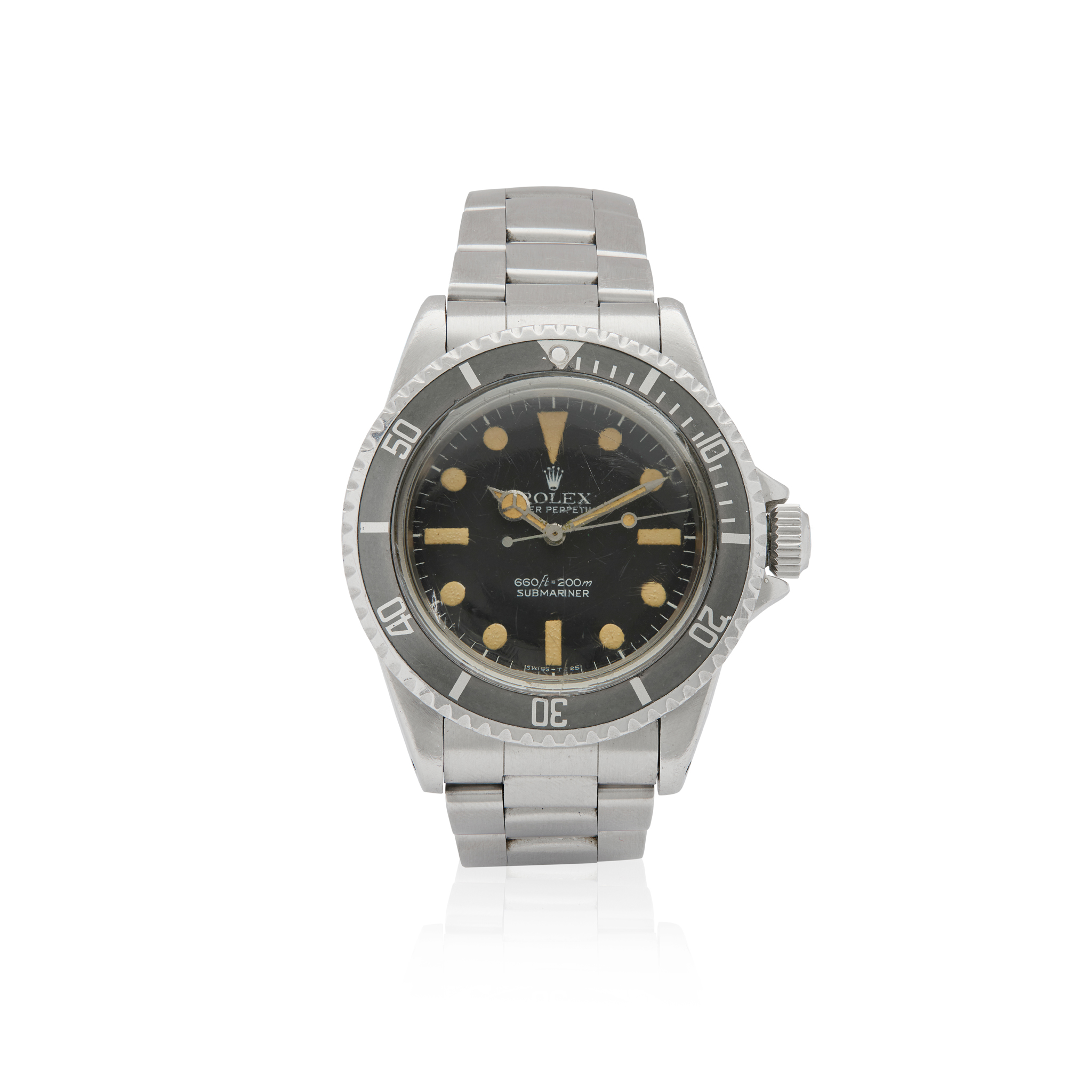 Rolex. An important stainless steel automatic wristwatch on bracelet