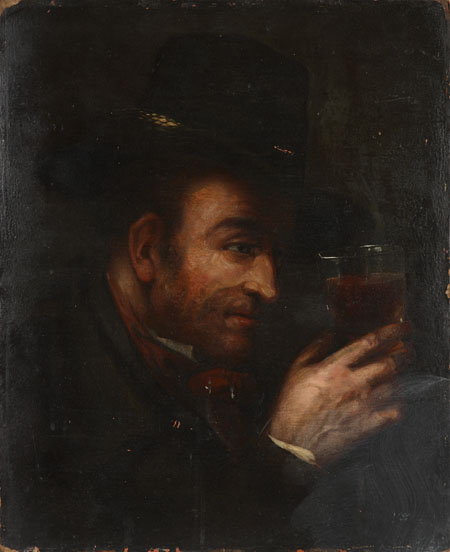 19TH CENTURY IRISH SCHOOL NOTICE: MEDIUM IS OIL ON BOARD LAID DOWN ON PANEL