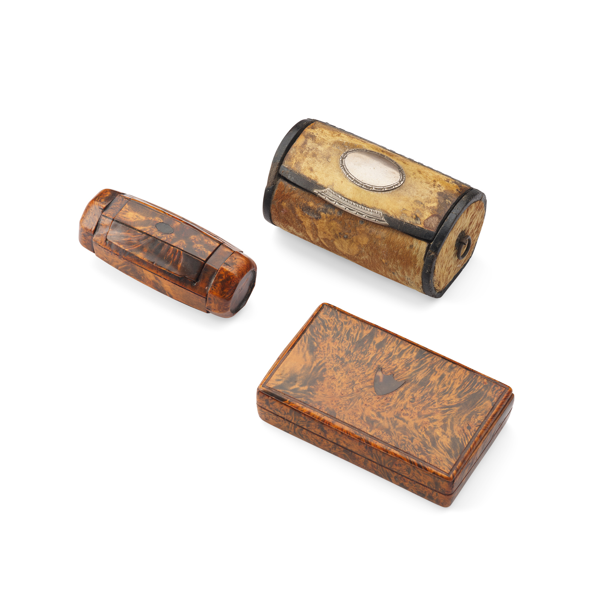 THREE SCOTTISH SNUFF BOXES