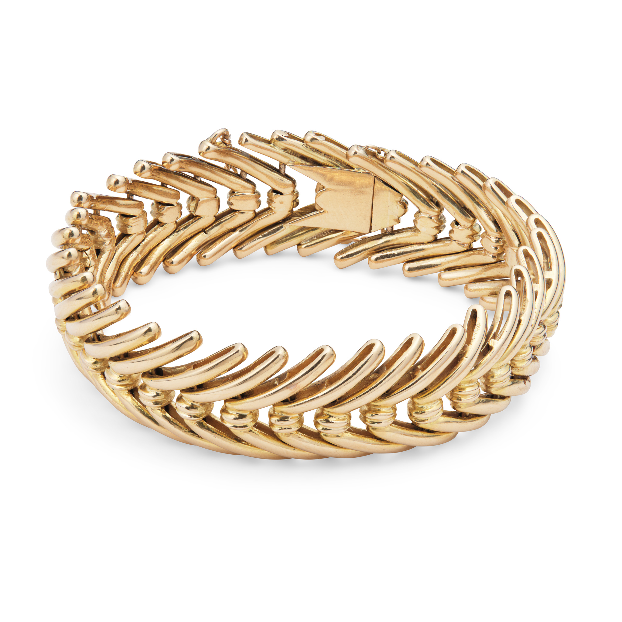 A fancy-link bracelet