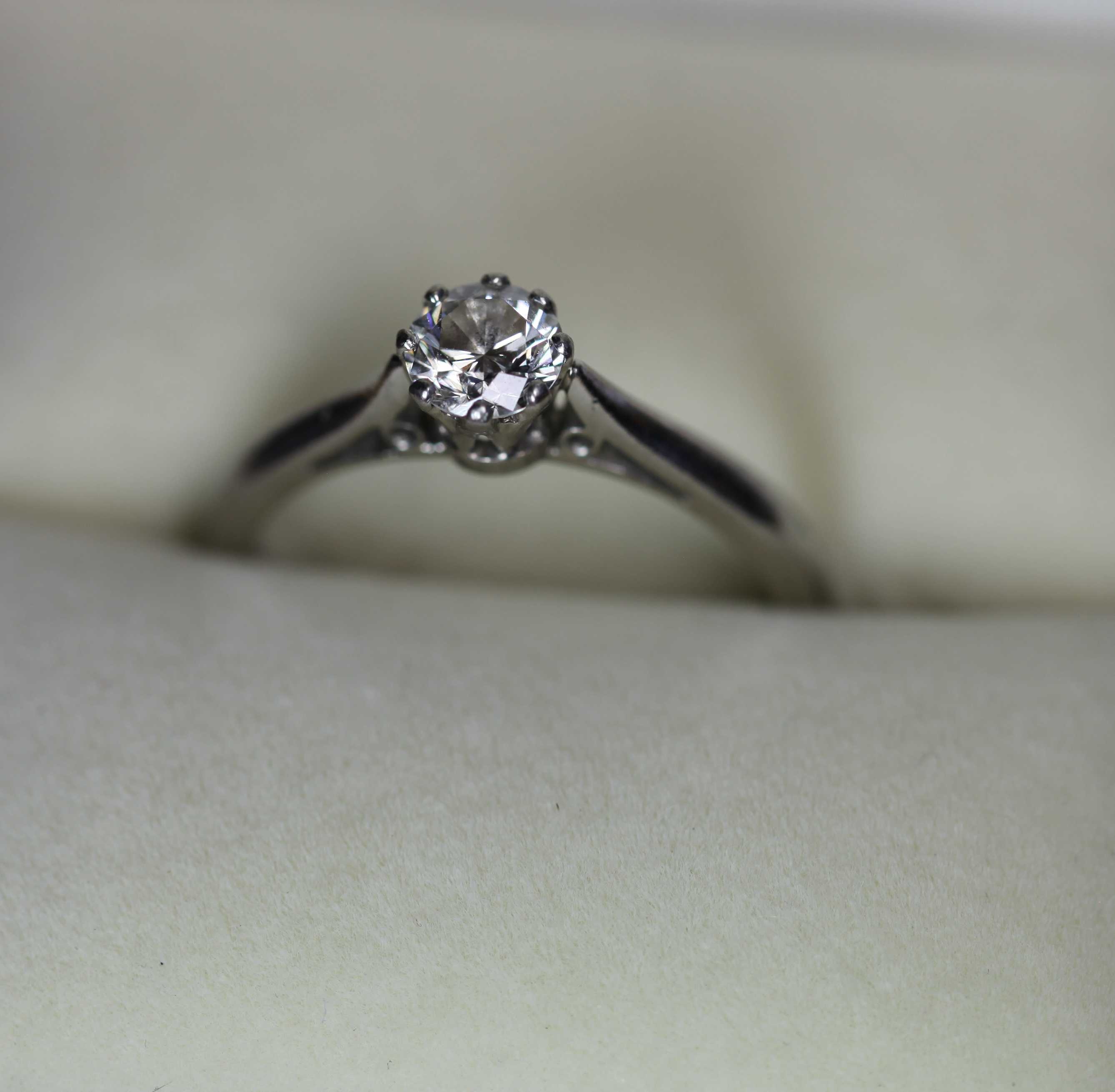 A single stone diamond ring
