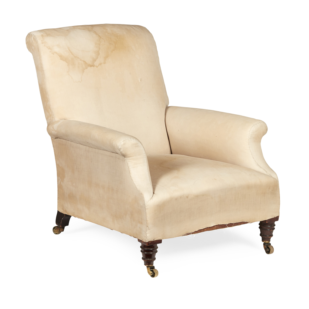 VICTORIAN UPHOLSTERED ARMCHAIR