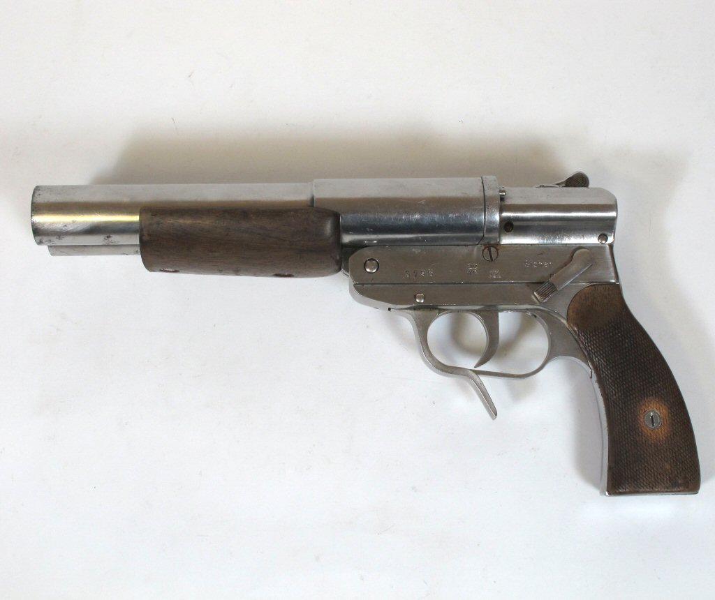 GERMAN DOUBLE BARRELLED 10 BORE SICHER VEREY SIGNAL PISTOL