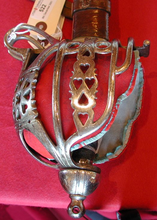 A Scottish Officers basket hilted broad sword, of the Seaforth Highlanders