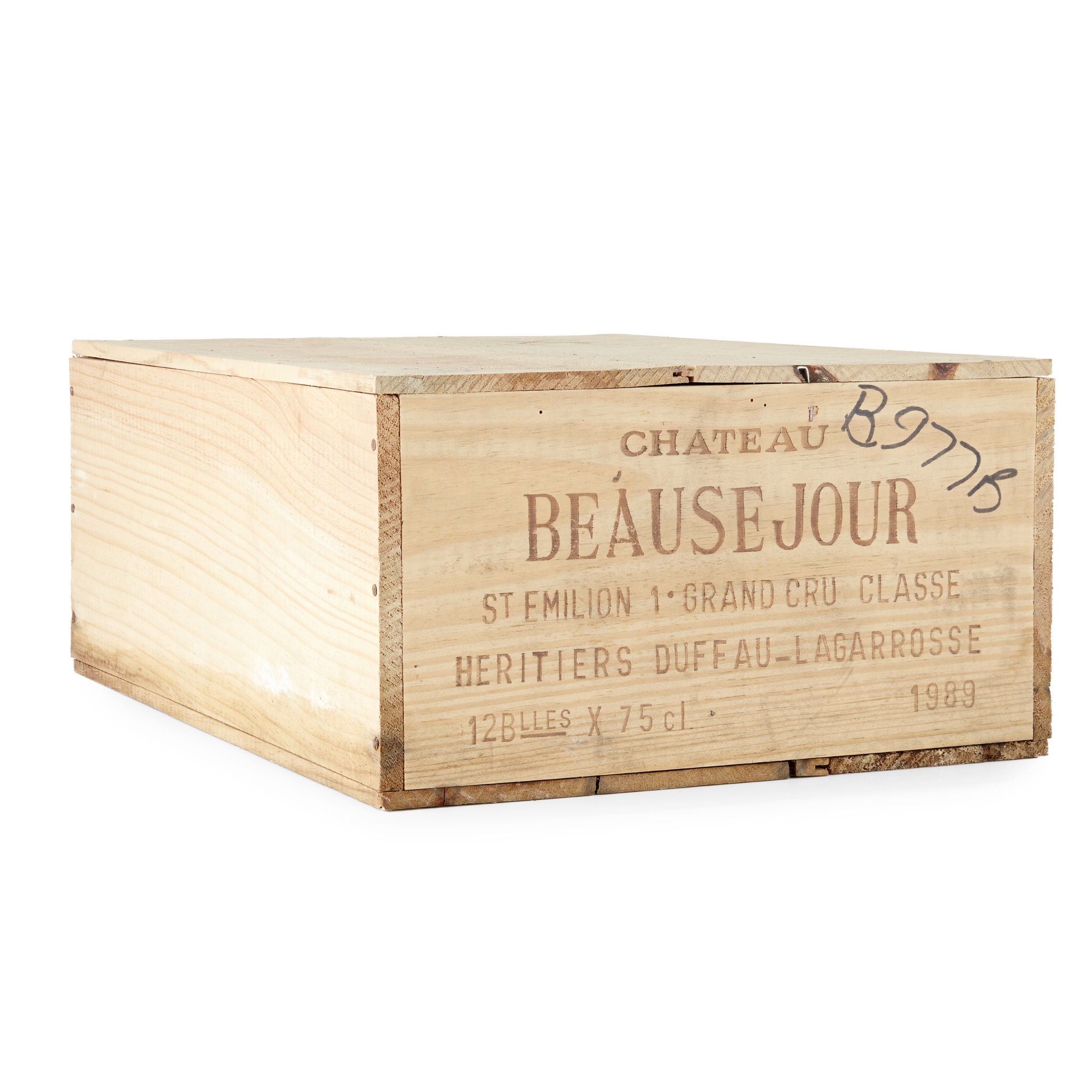A case of twelve bottles of Bordeaux wine
