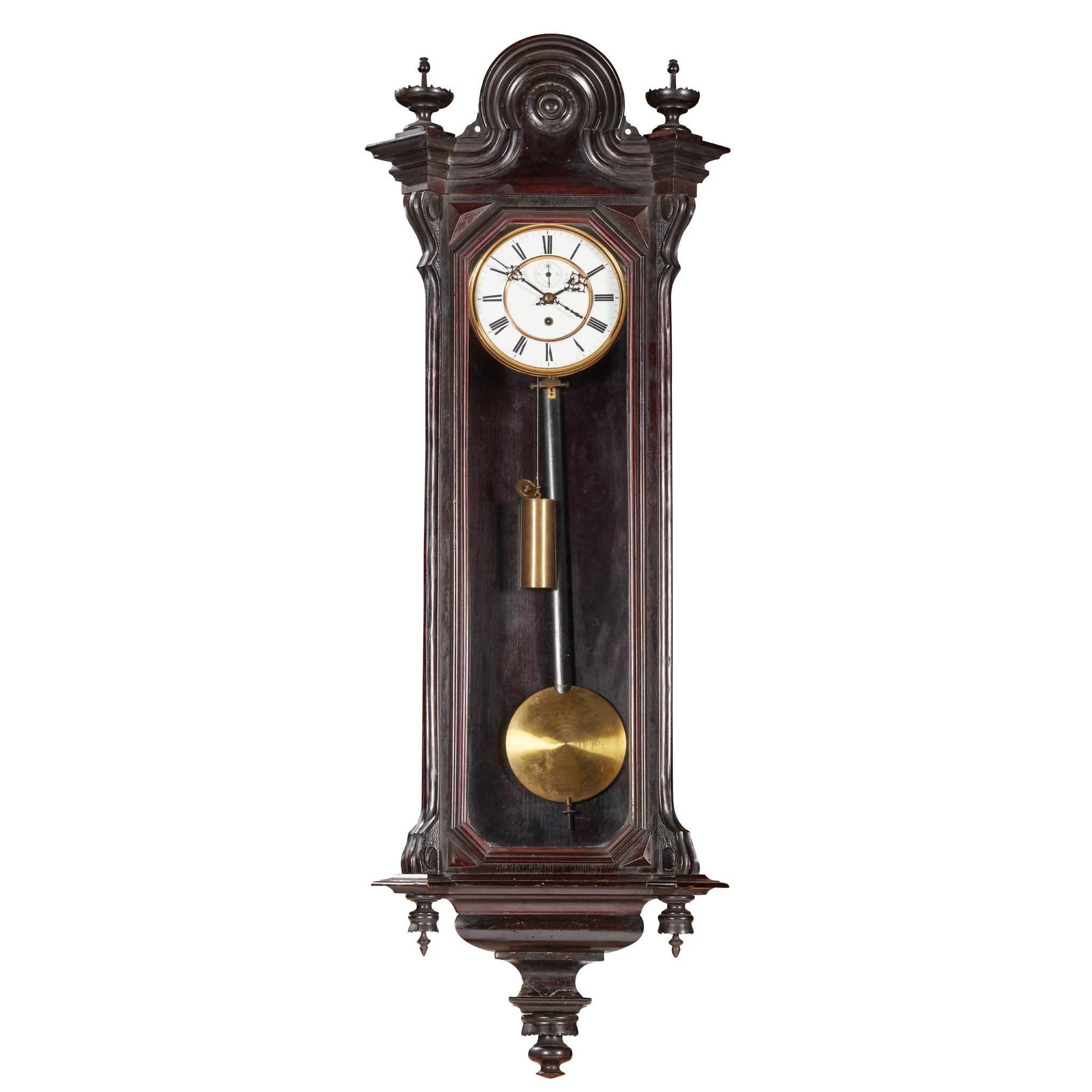 VIENNA EBONISED MAHOGANY WALL REGULATOR