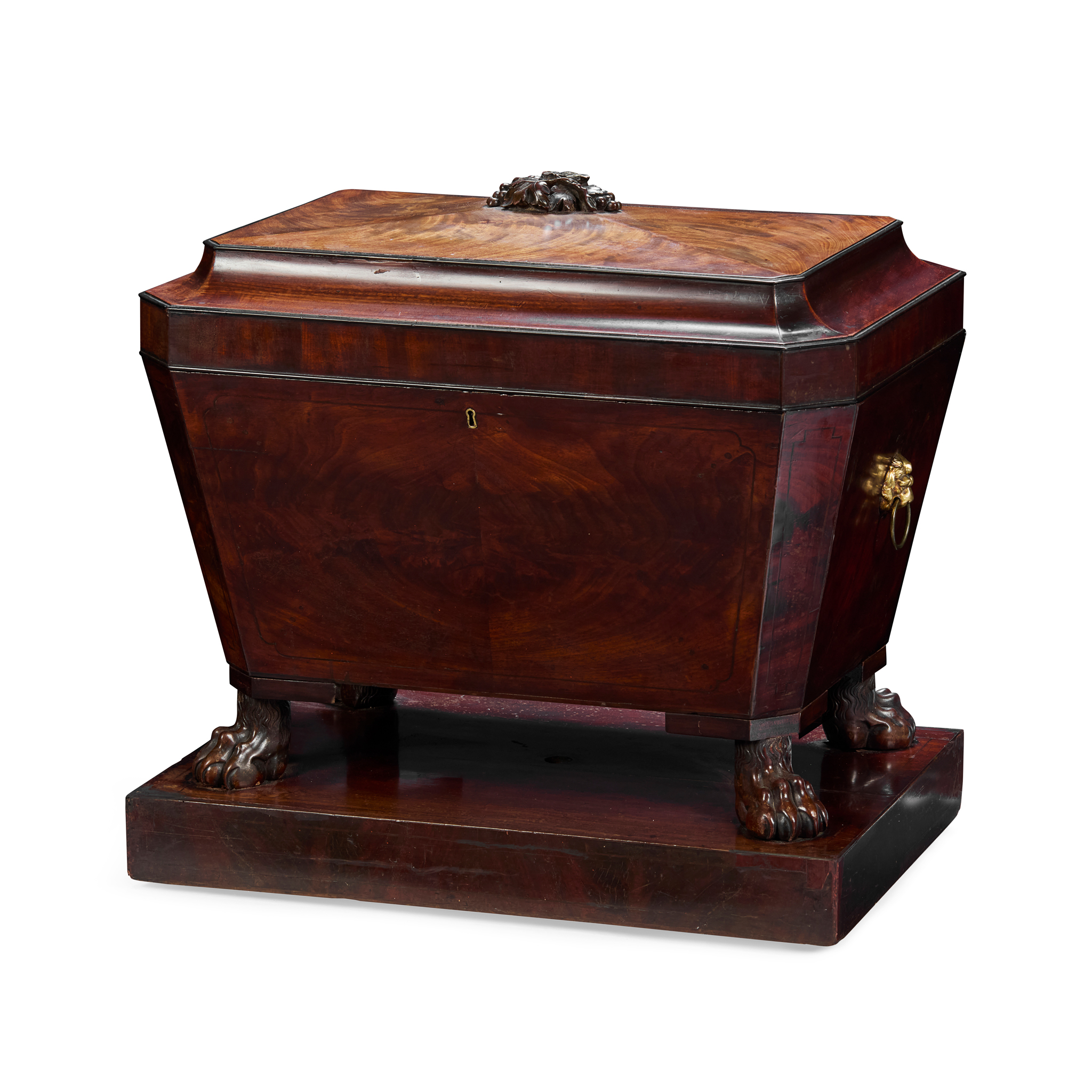 REGENCY MAHOGANY AND EBONY CELLARET