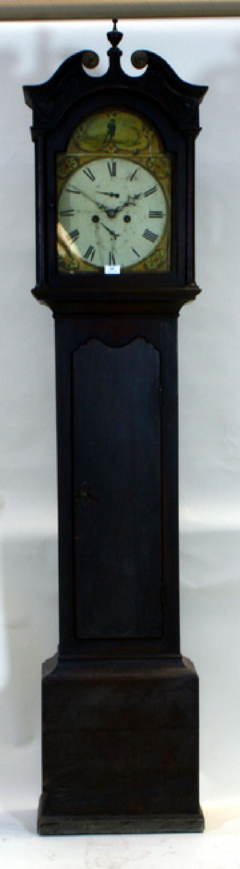 A George III stained oak longcase clock