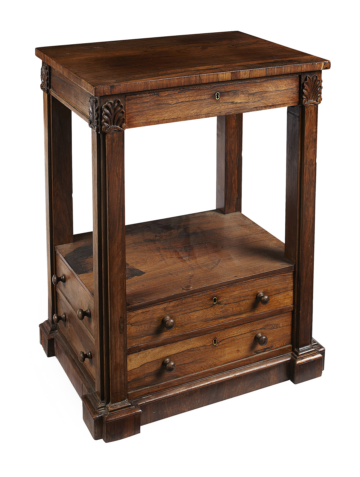 REGENCY ROSEWOOD SMALL OPEN BOOKCASE