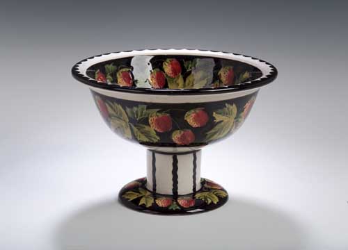 A Wemyss 'Strawberries' footed comport