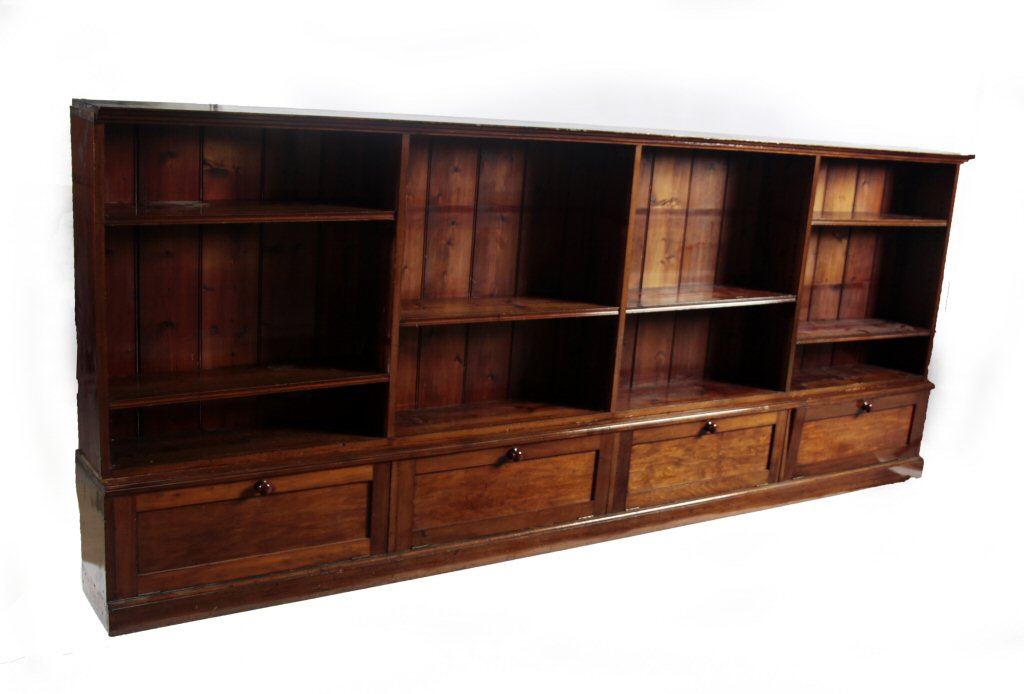 MAHOGANY LOW BOOKCASE