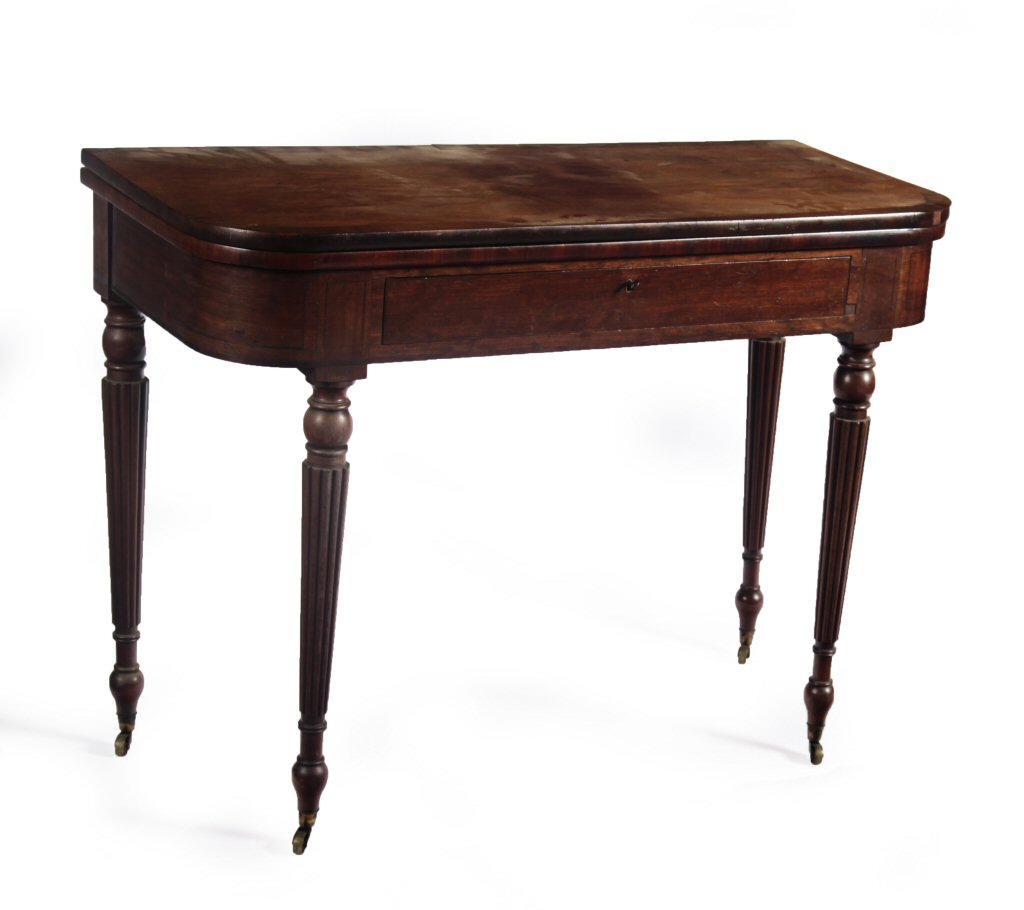 MAHOGANY FOLD OVER TEA TABLE