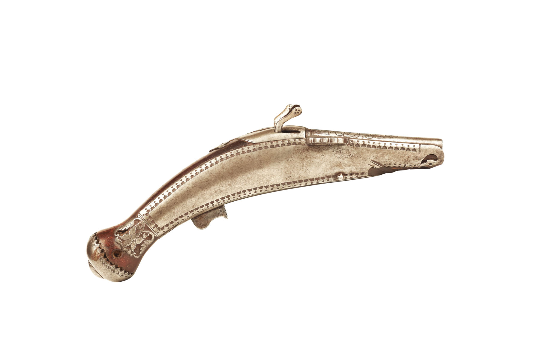 INDIAN MATCHLOCK DOUBLE BARREL PISTOL