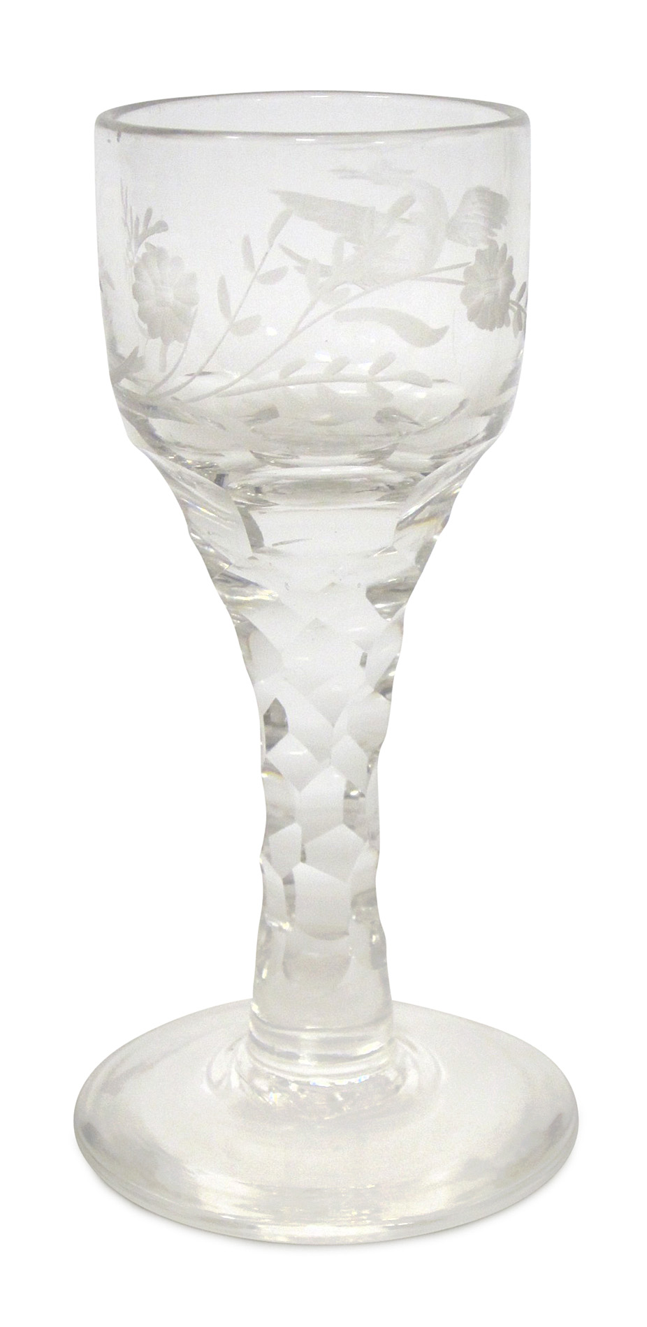 NEAR SET OF ETCHED DRINKING GLASSES