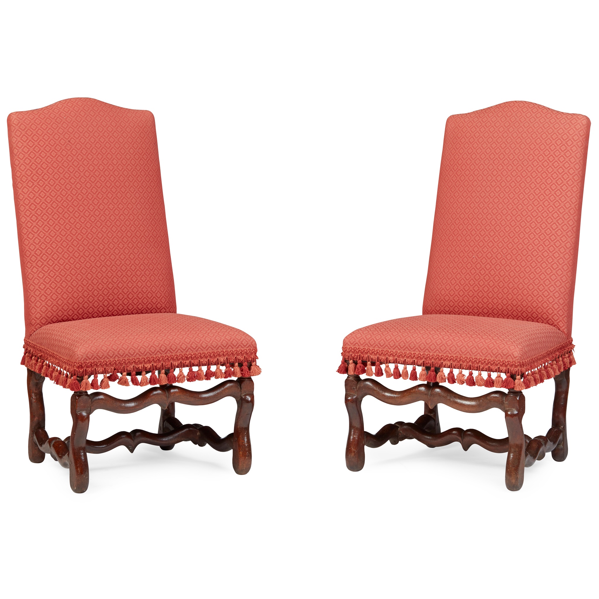 PAIR OF LOUIS XIV HIGH BACK CHAIRS