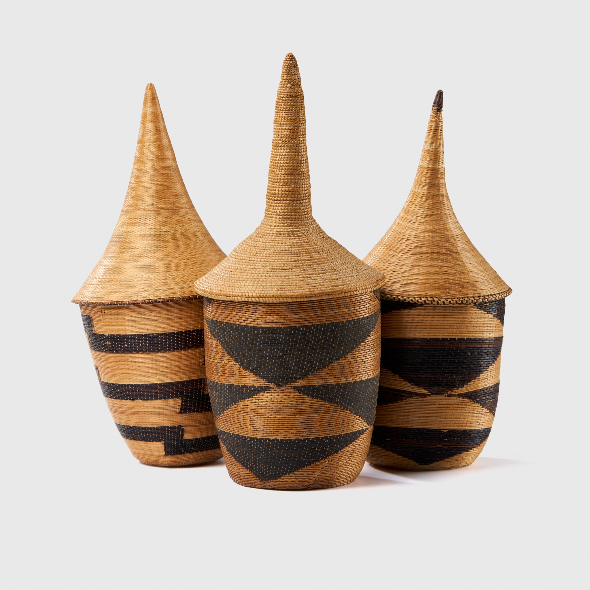 TRIO OF TUTSI BASKETS