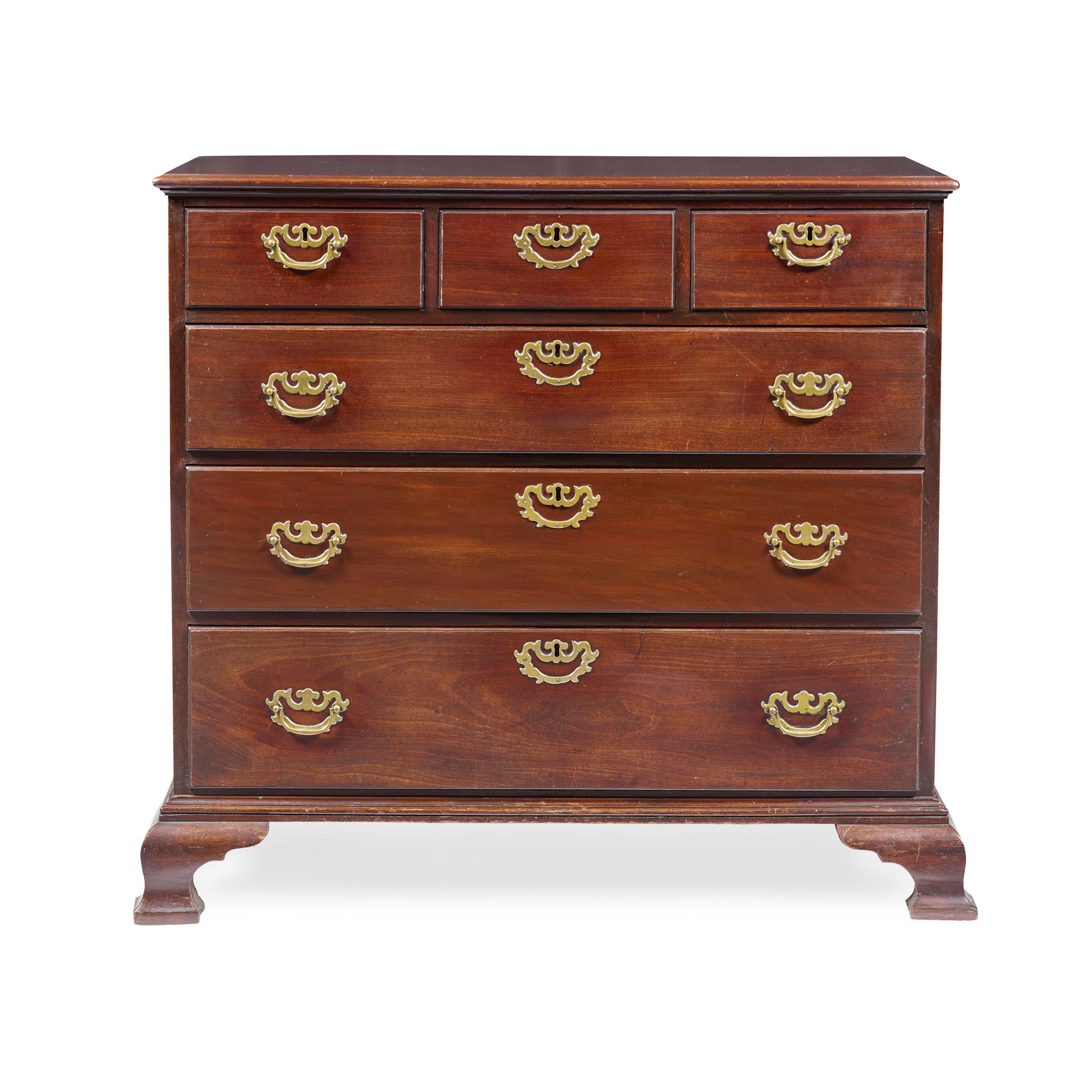 GEORGE III MAHOGANY CHEST OF DRAWERS