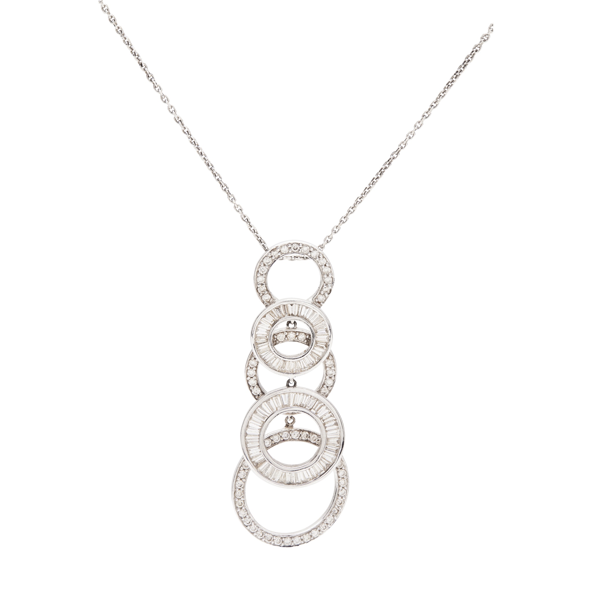 An 18ct diamond set necklace