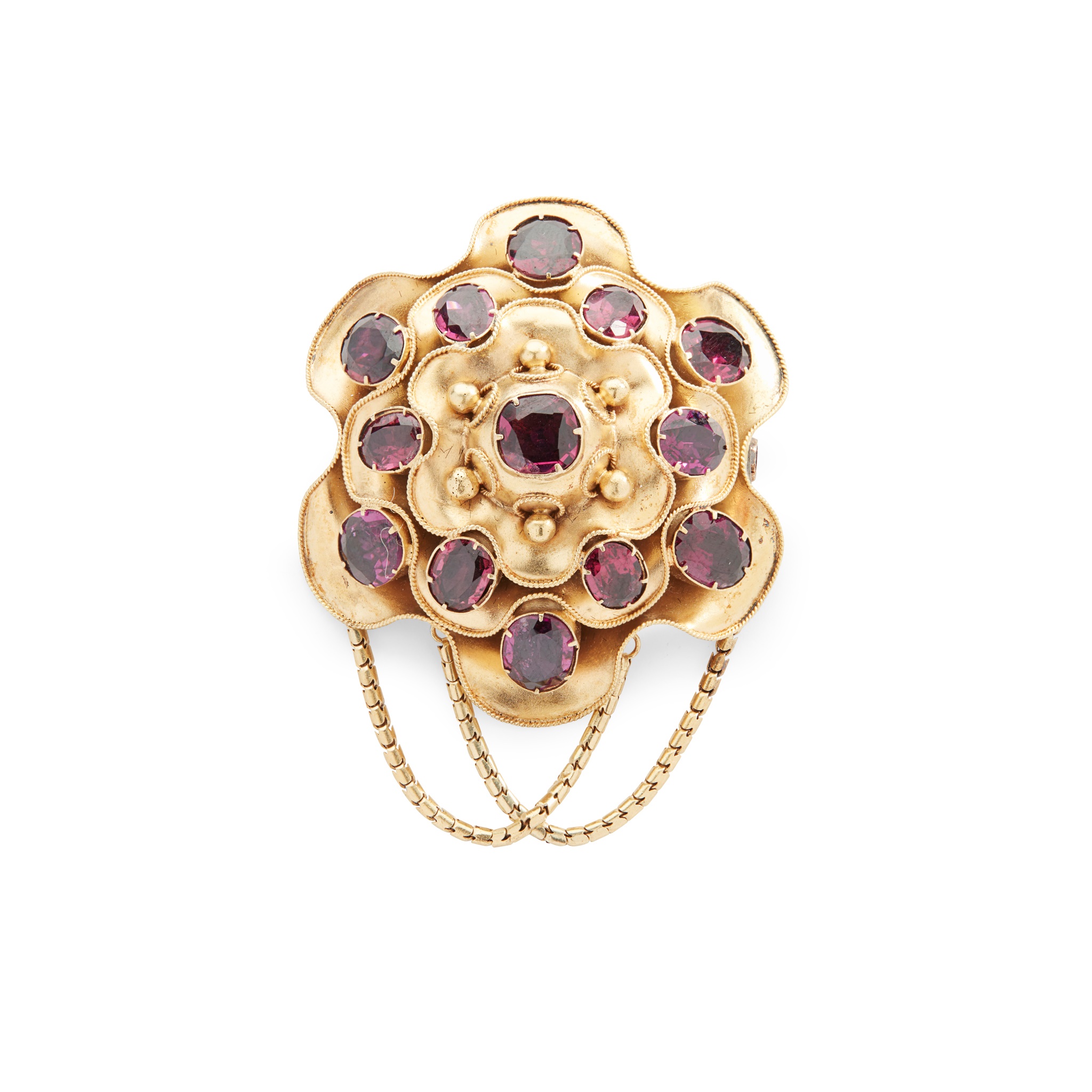 A Victorian Etruscan revival brooch