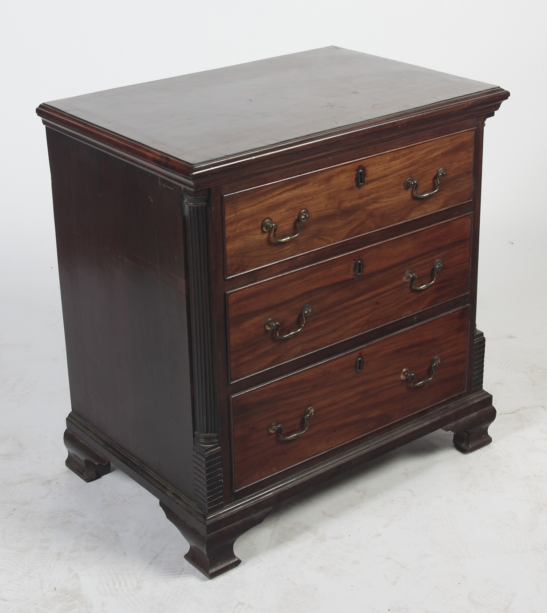 A George III mahogany chest of drawers