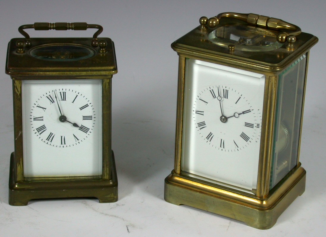 A 19th century brass cased carriage clock,