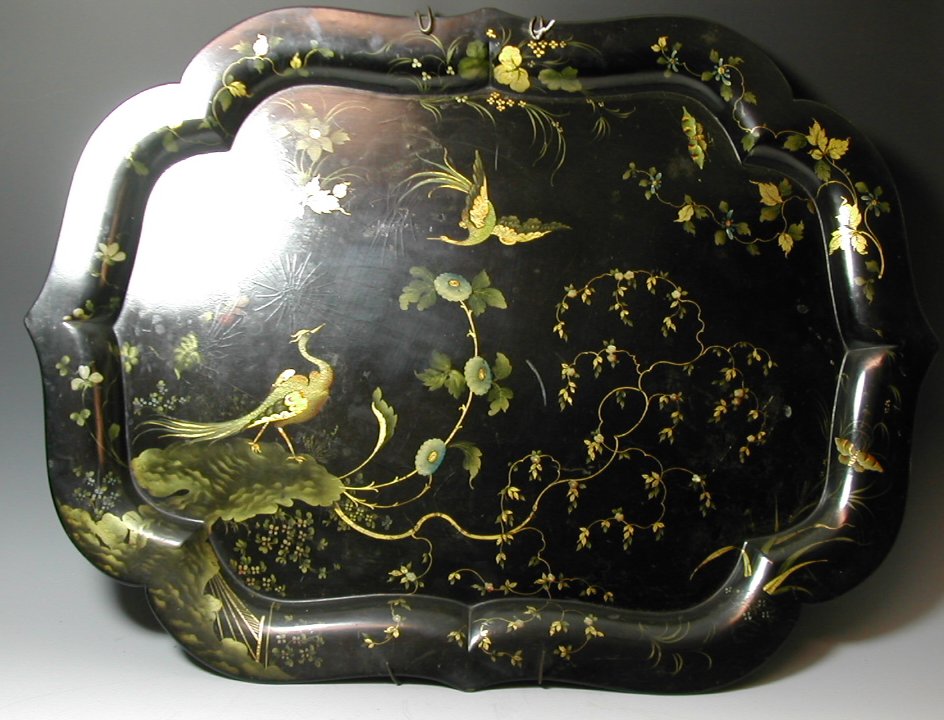 A Regency papier mache tray,