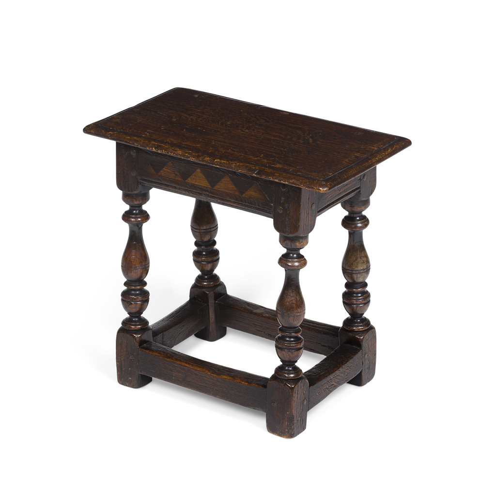 CHARLES II OAK JOINT STOOL