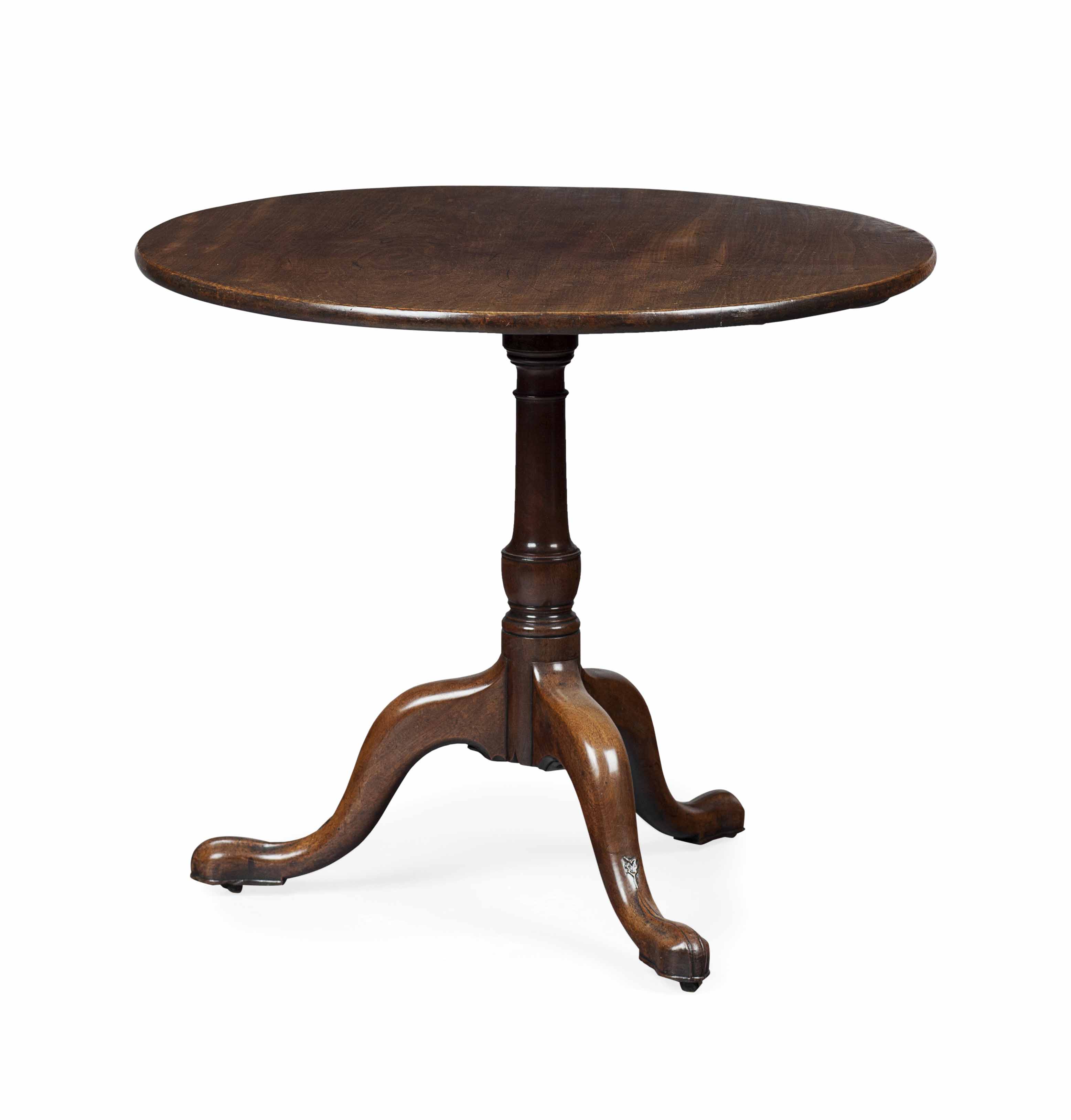 GEORGE III MAHOGANY TILT TOP TRIPOD TABLE