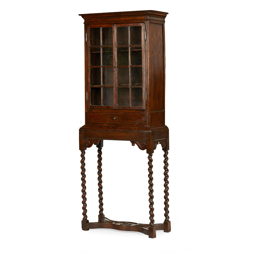 WILLIAM AND MARY MULBERRY CABINET ON STAND