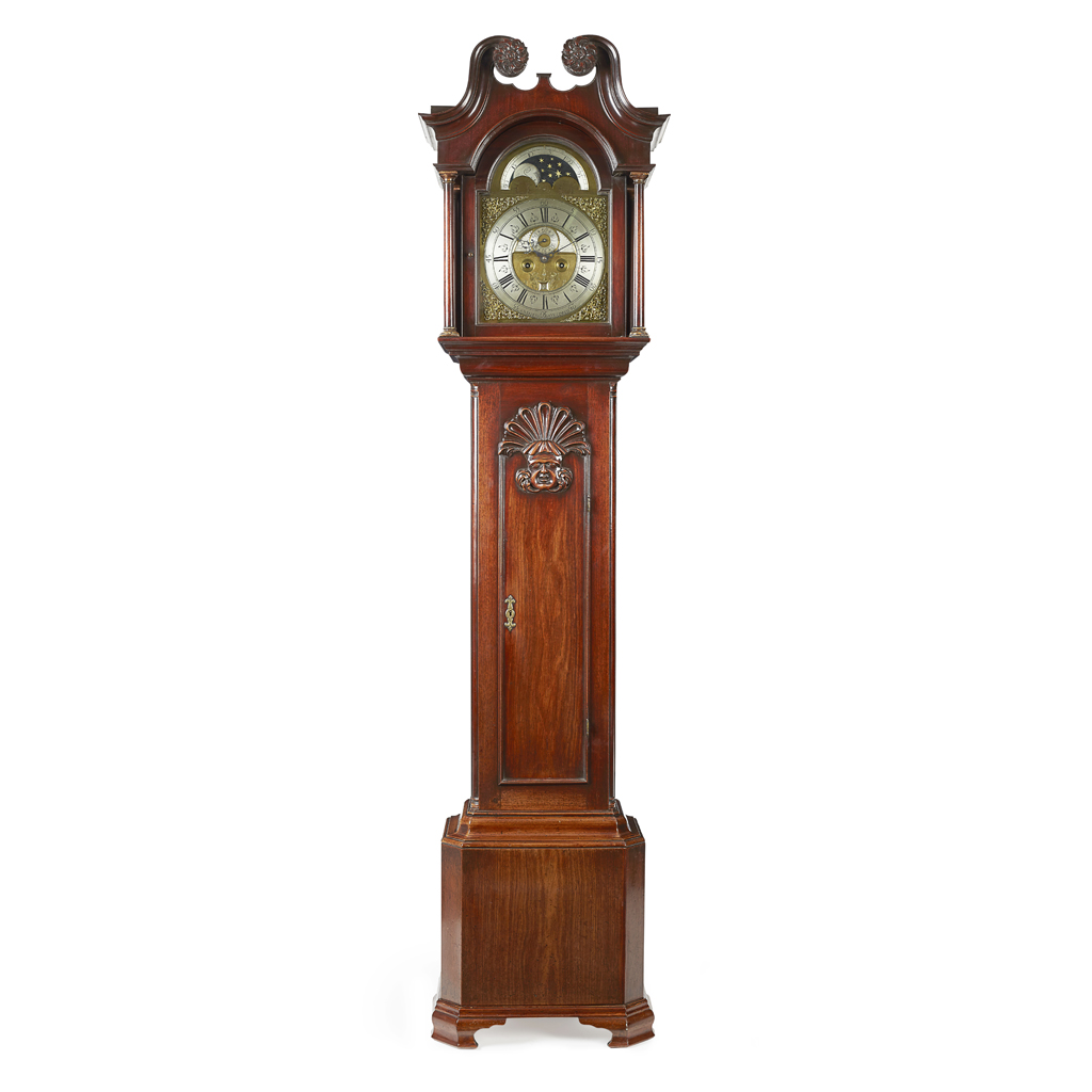 FINE GEORGE II MAHOGANY LONGCASE CLOCK, MILES WEDRED (WETHERHEAD), KIRKBY LONSDALE, THE CASE ATTRIBUTED TO GILLOWS