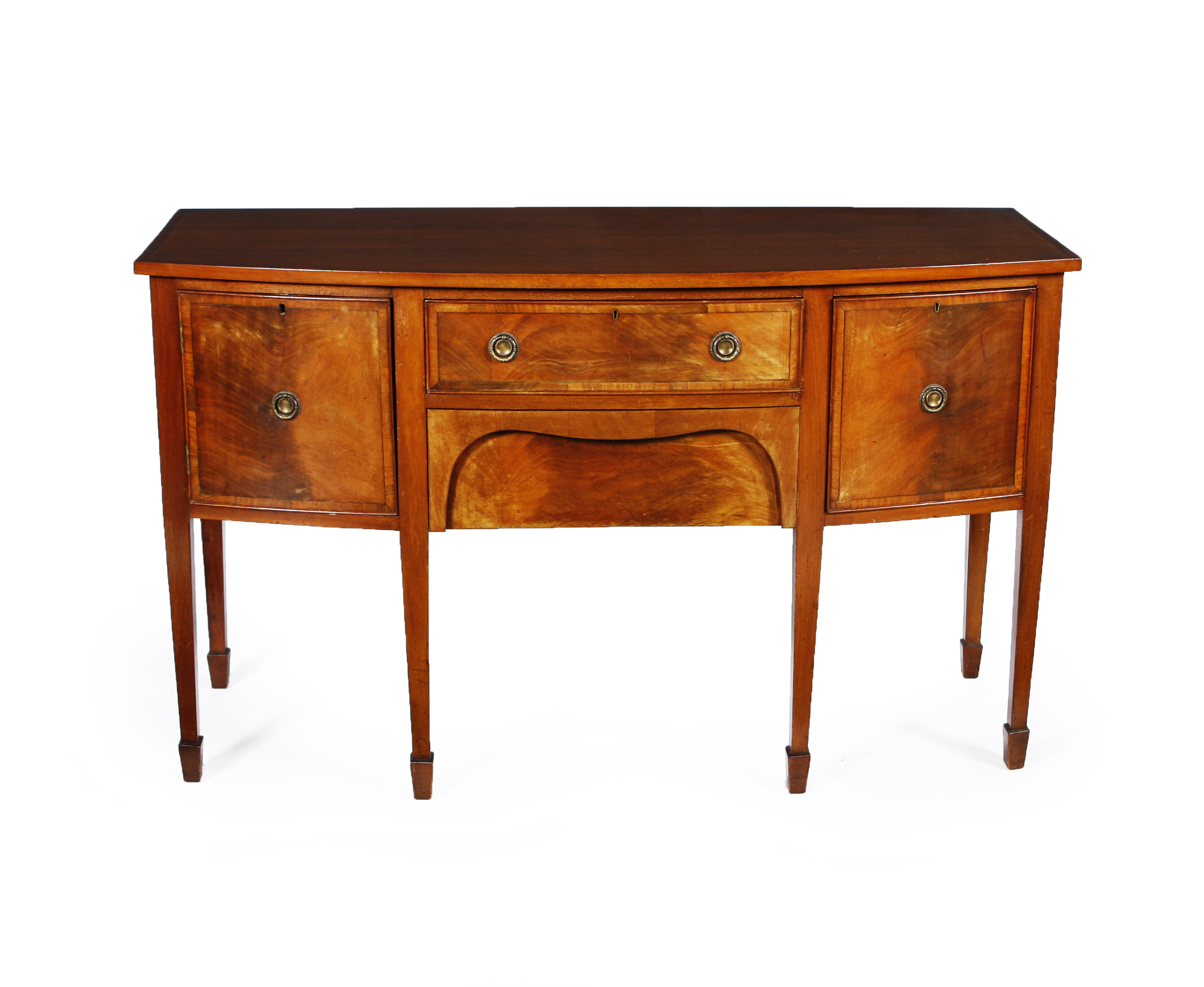 MAHOGANY BOW FRONT SIDEBOARD