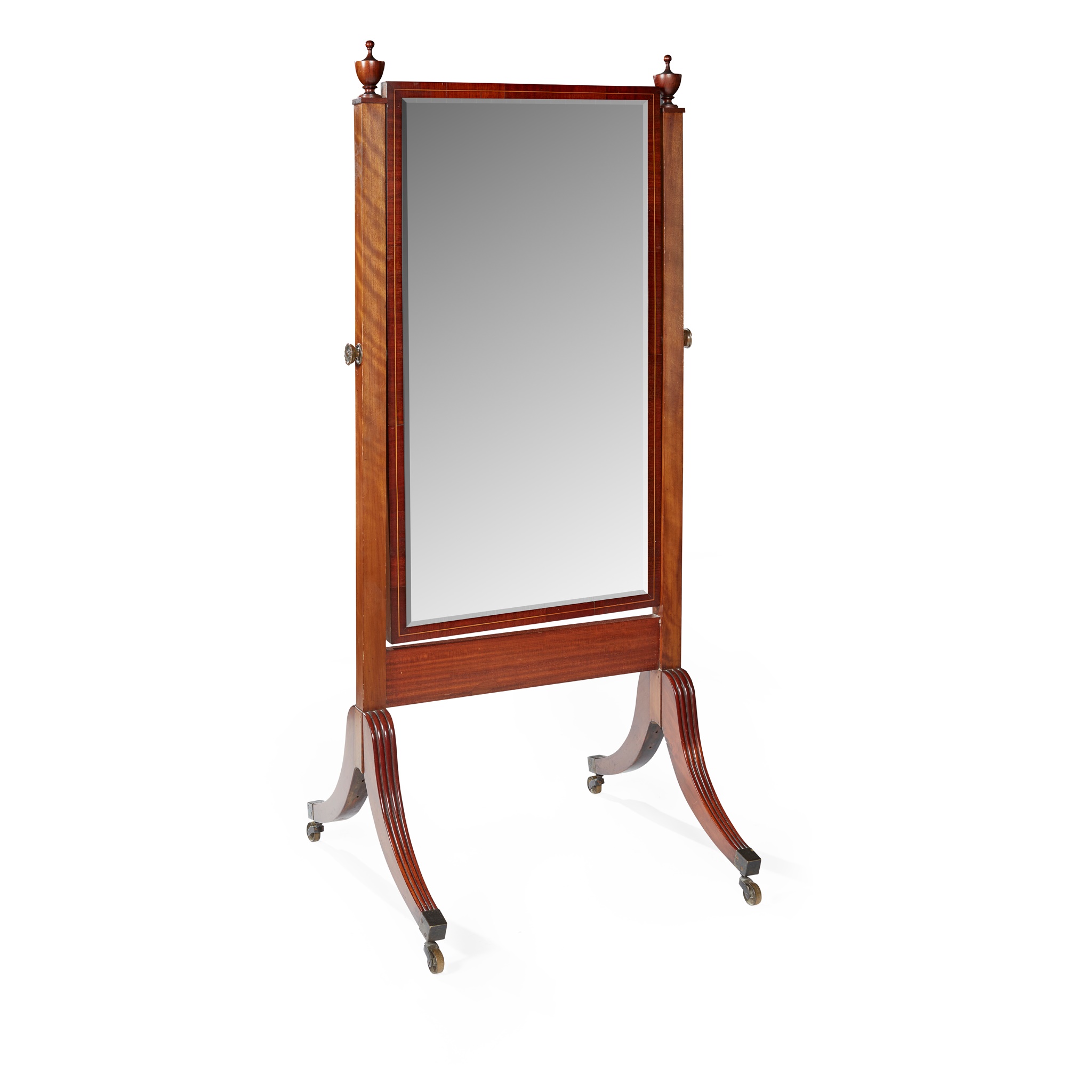 VICTORIAN MAHOGANY CHEVAL MIRROR